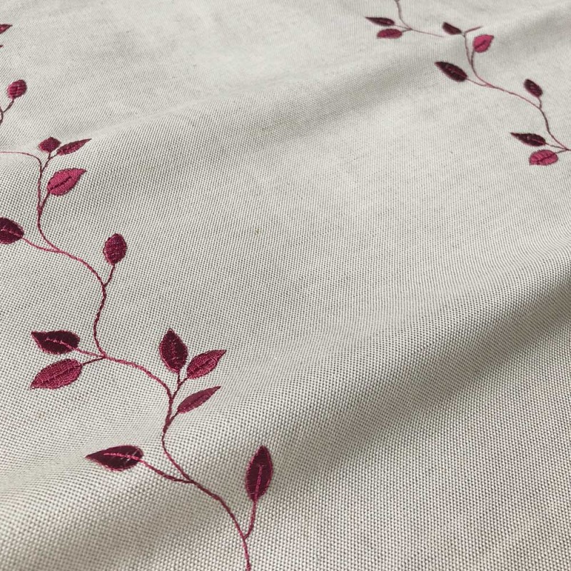 03221 Embroidered union leaf coloris 0002 claret