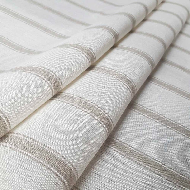 03200 Angus stripe fabric coloris 0001 flax