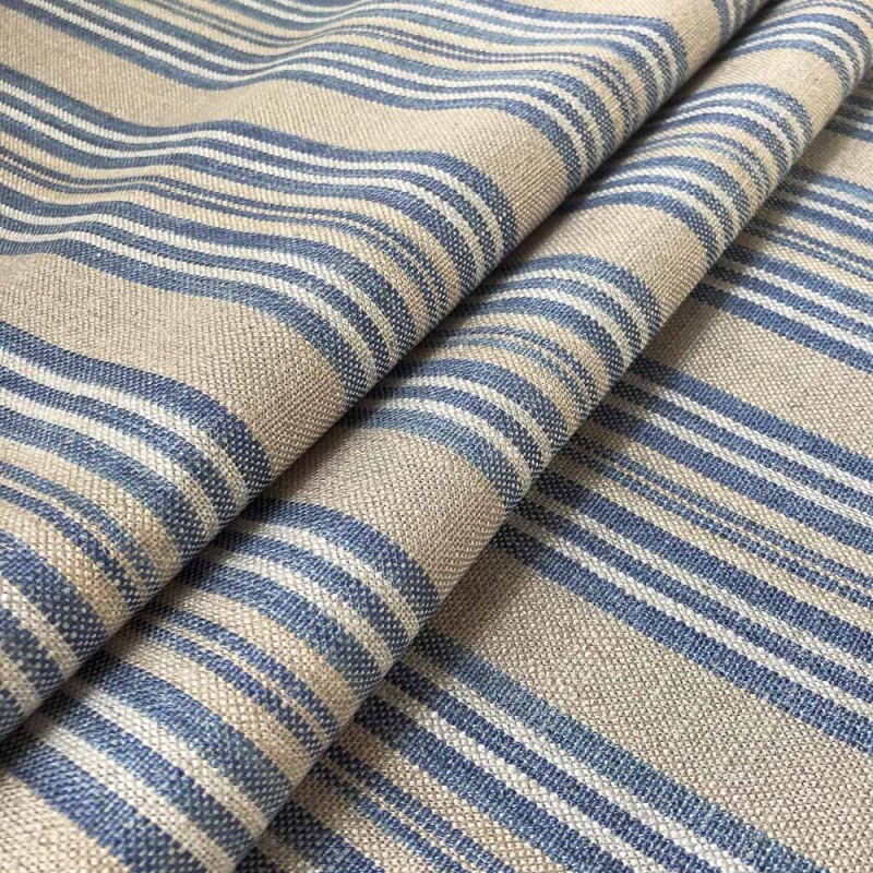 03239 Jura stripe fabric coloris 0001 blue