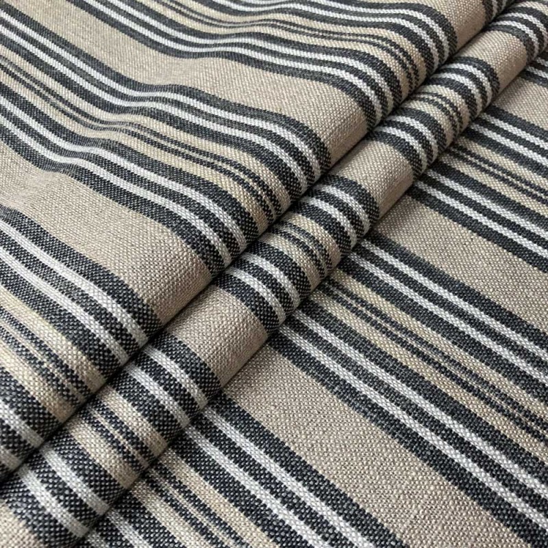 03239 Jura stripe fabric coloris 0003 charcoal