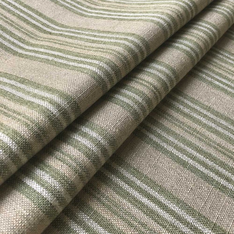 03239 Jura stripe fabric coloris 0007 sage