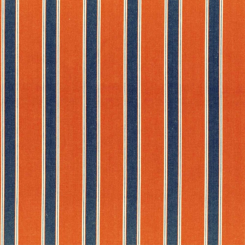 03310 Silhouette stripe fabric coloris 0003 rust/navy