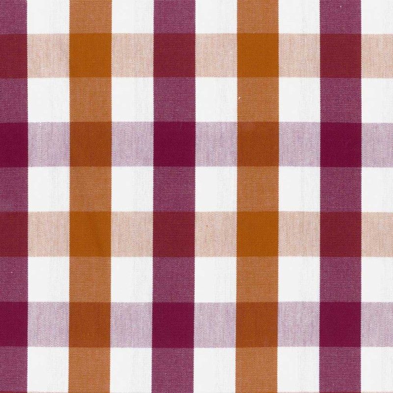 03309 Paint pot check fabric coloris 0001 claret/rust