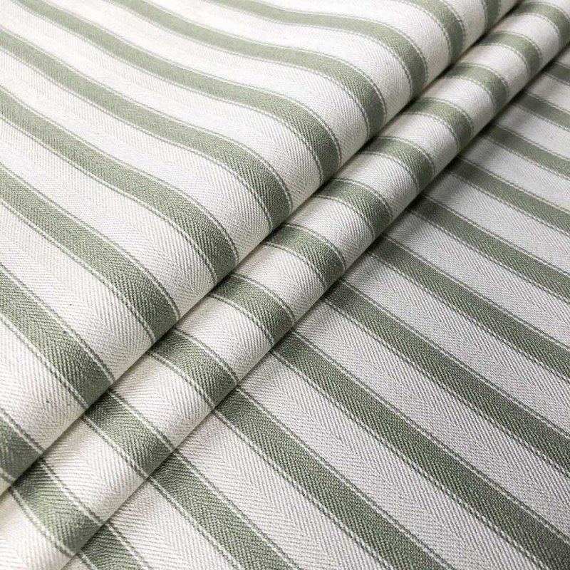 03284 Ticking stripe 2 coloris 0008 sage