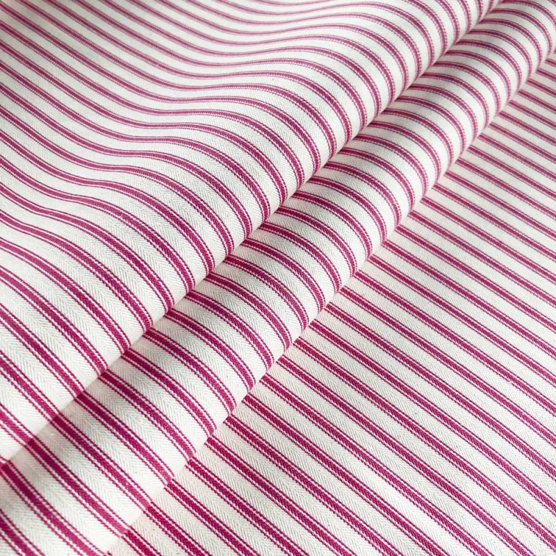 03283 Ticking stripe 1 coloris 0034 cerise