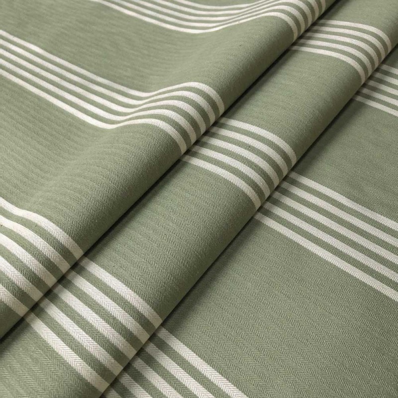 03263 Oxford stripe coloris 0006 sage